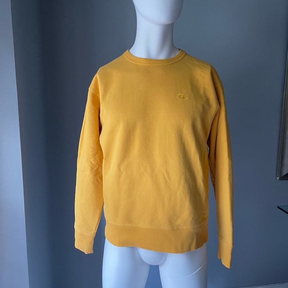 Champion Men's Mustard Crewneck Sweater - Picture 4 of 6